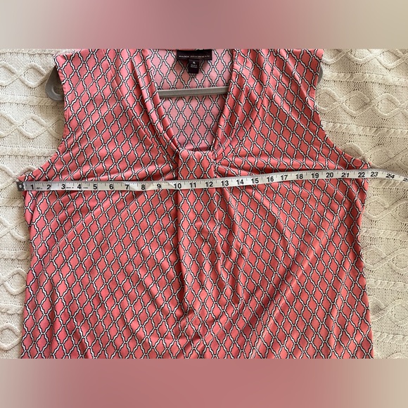 Dana Buchman Coral Patterned Sleeveless Blouse Dressy Women’s size XL - Picture 15 of 15